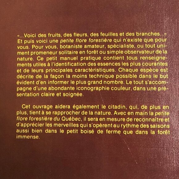 VINTAGE 1974 Petite Flore Forestière du Québec Flora Identification Pocket Book - Picture 3 of 12